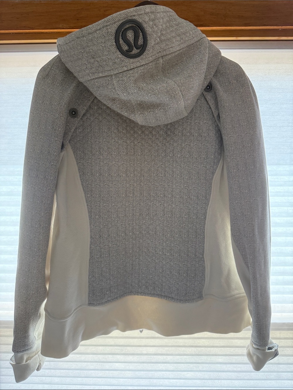 Lululemon Special Edition Embellished Herringbone Patch Jacket - Light Gray - Picture 3 of 6